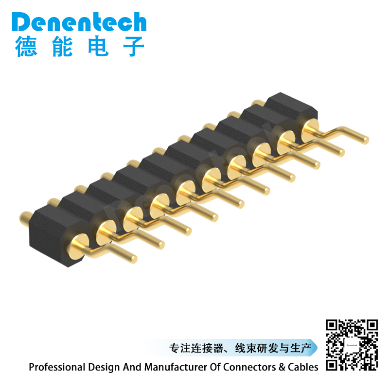 Denentech factory sales 2.0MM  H2.5MM single row male right angle SMT pogo pin